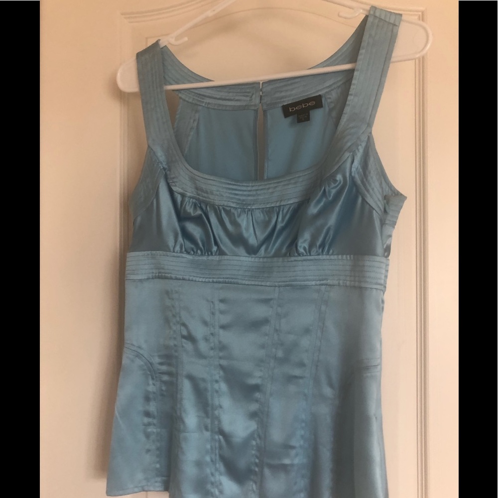 bebe Sleeveless Silk Top